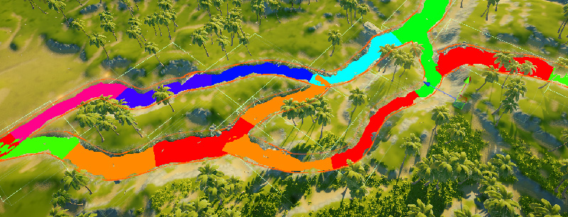 Rivers being segmented